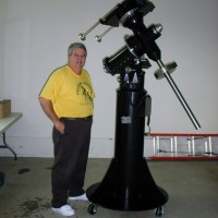 Al Hall and his telescope mount.