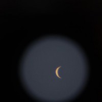 Daytime photo of Venus through the Clark at AstroAssembly 2010