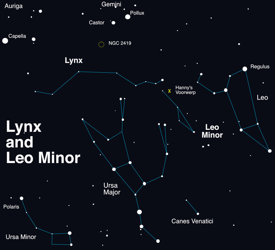 Star chart of Leo & Leo Minor