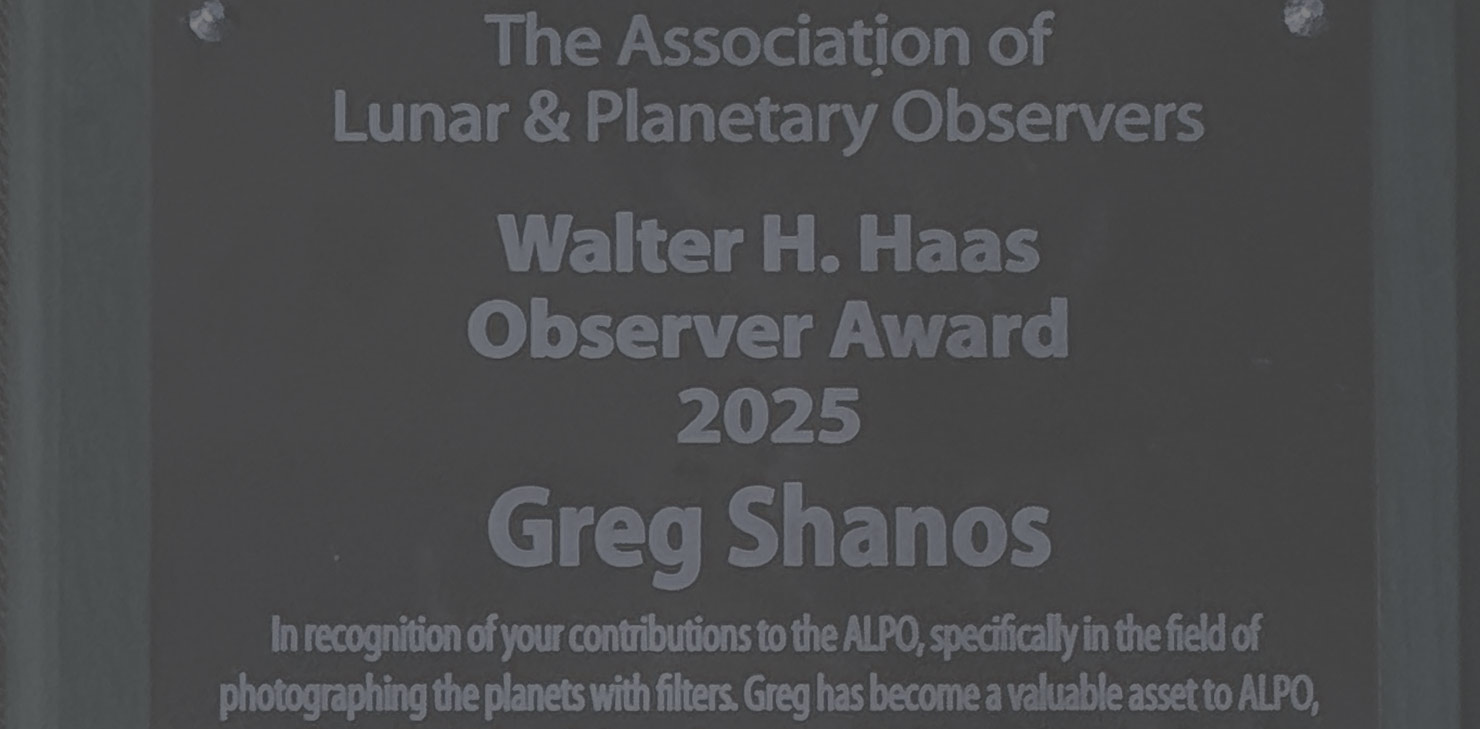 Greg Shanos Earns ALPO Walter H. Haas Observers Award