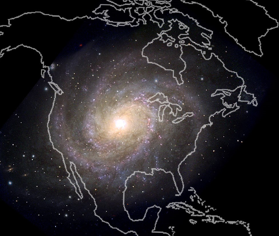 Milky Way scale comparison