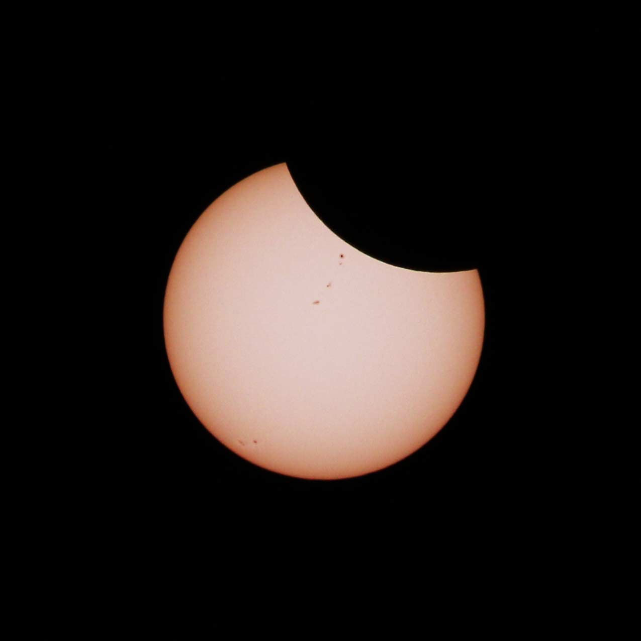 Partial phase of 2017 solar eclipse