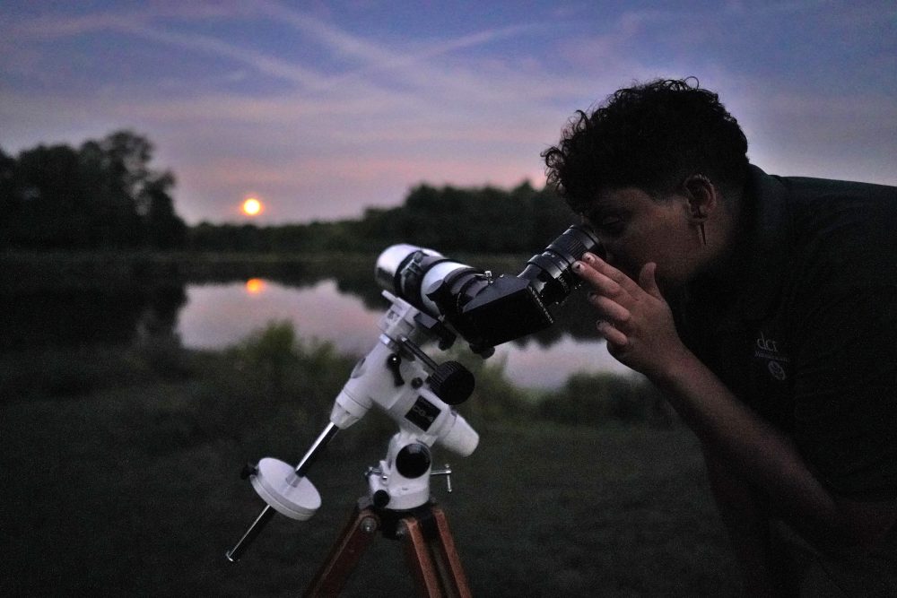 Sherine Hamade observes the Moon rise