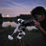 Sherine Hamade observes the Moon rise