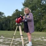 Francine Jackson sets up her Astroscan telescope